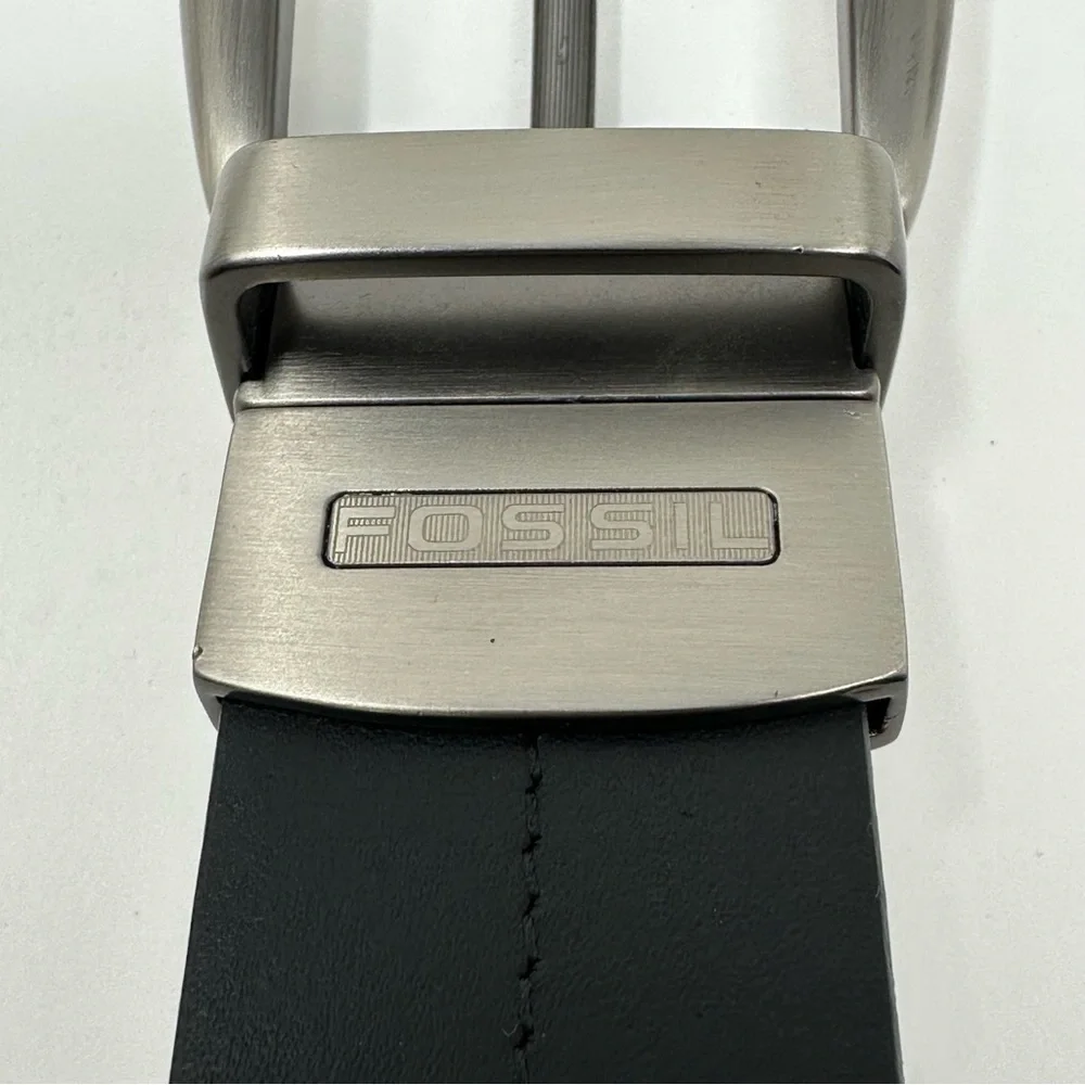 Fossil Leather Belt Reversible Size Black Brown Size 34